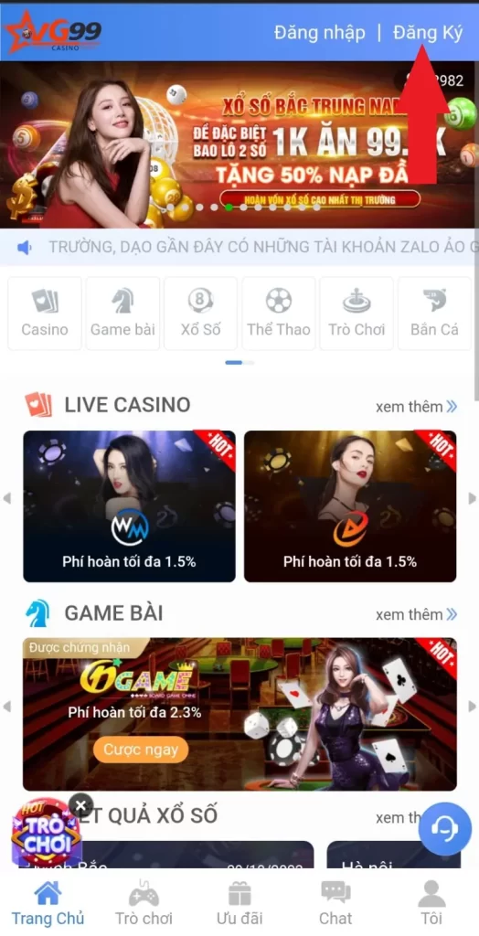 sảnh casino